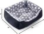 GASUR Small Dog Beds Small Size Dogs, Rectangle Washable Dog Bed, Orthopedic Dogs Sofa Bed, Pet Cuddler Anti-Slip Bottom, Soft Calming Sleeping Warming Puppy Bed (S (20"x 19"x 6"), Black) - Image 7