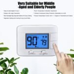 Non Programmable Thermostat for Home - Single Stage 1H/1C, with Room Temperature & Humidity Display and Large Blue LCD - Image 7