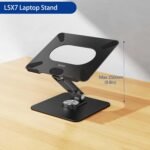 BESIGN LSX7 Laptop Stand with 360 Rotating Base, Ergonomic Adjustable Notebook Riser Holder Compatible with Air, Pro, Dell, HP, Lenovo More 10-15.6" Laptops (Black) - Image 4