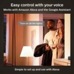 Philips Hue Smart 40W B39 Candle-Shaped LED Bulb - Soft Warm White Light - 2 Pack - 450LM - E12 - Indoor - Control with Hue App - Works with Alexa, Google Assistant and Apple Homekit - Image 4