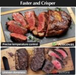 4-in-1 Portable Glass Air Fryer, 140–400°F Precise Heat, Max Crisp Technology, 4.2QT & 1.6QT Dual Containers with Lids, Freezer & Dishwasher Safe, Bake, Recrisp, Air Fry - Image 4