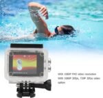 Sports Camera, 2.0 Inch Action Camera, 4K 1080P Underwater Outdoor Sports Camera with 140 Degrees Wide Angle Lens Accessories Mount Kit Video Camera for Vlog - Image 3