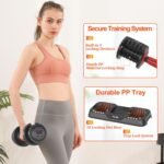25/55LB Adjustable Dumbbell，10 in 1 Free Single Weights Dumbbell with Anti-Slip Texture Handle for Exercise & Fitness,Fast Adjust Men/Women Gym and Home Strength Training Equipment - Image 4