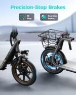 Jasion JS3/PRO Electric Scooter with Seat, 650/850W Peak Motor, 20/25Miles Ranges Scooters for Adults, 20/25MPH Max Speed, Foldable E-Scooter for Pets & Cargo, Dual Disc Brakes - Image 5