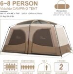 Vidalido Tents，6-8 Person Camping Tent with Extended Vestibule，2 Room Weather Resistant Family Tents，Easy Install Waterproof Outdoor Tent for Backpacking and Camping Hiking - Image 3