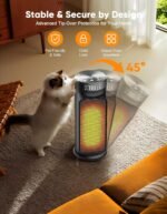 Smart Space Heater, 1500W PTC Heater with Wifi/App/Alexa/Google Voice Control for Indoor Use, Heats & Cools 2 in 1 Eco Heater for Home Office Bedroom Living Room Bathroom Nursery Apartment - Image 5