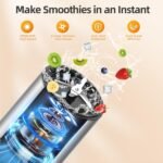 Smoothie Blender, 1300W Personal Blender for Smoothies, Shakes and Nutrient Extractions with 2pcs BPA-Free 27oz Portable To-Go Bottles - Image 3