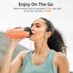 Smoothie Blender, 1300W Personal Blender for Smoothies, Shakes and Nutrient Extractions with 2pcs BPA-Free 27oz Portable To-Go Bottles - Image 5