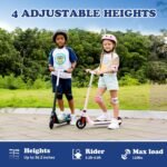 Caroma Electric Scooter for Kids Ages 6-14, 250W/180W/150W Motor & 15 Mph, 85 Mins Ride Time, Adjustable Height & Speed, LED Display, Kids Electric Scooter, Best Gifts for Boys & Girls - Image 3