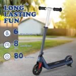 Caroma Electric Scooter for Kids Ages 6-14, 250W/180W/150W Motor & 15 Mph, 85 Mins Ride Time, Adjustable Height & Speed, LED Display, Kids Electric Scooter, Best Gifts for Boys & Girls - Image 4