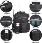 Fishing Tackle Backpack With Rod Holders, Large 40L Fishing Backpack for Camping, Hiking - Image 4