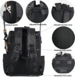 Fishing Tackle Backpack With Rod Holders, Large 40L Fishing Backpack for Camping, Hiking - Image 7
