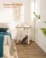 FourFurPets 26.7in Large Cat Tree Tower Condo, Cat Scratch Posts for Indoor Cats, Big Plate, Three 23.6in Full Sisal Scratching Posts, Rustic Brown - Image 4