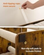 FourFurPets 26.7in Large Cat Tree Tower Condo, Cat Scratch Posts for Indoor Cats, Big Plate, Three 23.6in Full Sisal Scratching Posts, Rustic Brown - Image 7