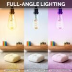 MOES Matter WiFi ST64 Edison Smart Bulbs, Color Changing Light Bulb, 16 Million RGB Colors & Tunable White, Works with Apple Home, Alexa, Google Home, E26 Dimmable 5W (40W Equivalent), 2-Pack - Image 5
