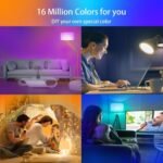 Smart Light Bulbs for Bedroom,BT Light Bulbs with AppControl RGB+Daylight (5000K) LED Color Changing Bulbs,Dimmable Music Sync,A19 E26/9W,4 Pack(Don't Support Alexa/Google/WiFi) Christmas - Image 3