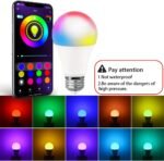 Smart Light Bulbs for Bedroom,BT Light Bulbs with AppControl RGB+Daylight (5000K) LED Color Changing Bulbs,Dimmable Music Sync,A19 E26/9W,4 Pack(Don't Support Alexa/Google/WiFi) Christmas - Image 5