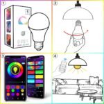 Smart Light Bulbs for Bedroom,BT Light Bulbs with AppControl RGB+Daylight (5000K) LED Color Changing Bulbs,Dimmable Music Sync,A19 E26/9W,4 Pack(Don't Support Alexa/Google/WiFi) Christmas - Image 6
