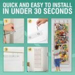 Honeyera The Original Stuffed Animal Storage (Patented) - Over Door Organizer for Stuffies, Baby Ideas Holder, Toy Plush Hammock Hanging Net Big Girls Toddler Large Bag Animals Stuffy Behind - Image 4