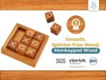 BSIRI Tic Tac Toe for Kids and Adults Coffee Table Living Room Decor and Desk Decor Family Games Night Classic Board Games Wood Rustic for Families Size 4 Inch - Image 4