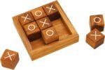 BSIRI Tic Tac Toe for Kids and Adults Coffee Table Living Room Decor and Desk Decor Family Games Night Classic Board Games Wood Rustic for Families Size 4 Inch - Image 6