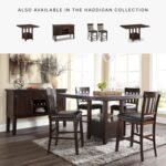 Signature Design by Ashley Haddigan Upholstered Barstool, 2 Count, Slat Back Design, Cushioned Seat, Wood, 25.5" H, Dark Brown - Image 7