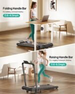 Foldable Treadmill with 10% Incline, 3.5HP Low Noise Walking Pad Treadmill with Handle Bar, Rayspace 4 in 1 Portable Under Desk Treadmills for Home/Office, 350 Lbs Capacity, APP & Remote Control - Image 4