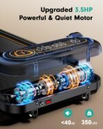 Foldable Treadmill with 10% Incline, 3.5HP Low Noise Walking Pad Treadmill with Handle Bar, Rayspace 4 in 1 Portable Under Desk Treadmills for Home/Office, 350 Lbs Capacity, APP & Remote Control - Image 5