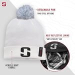 Striker Unisex Antifrz Durable Lightweight Winter Hat with Detachable Pom - Warm Outdoor Knitted Beanie for Men & Women - Image 3