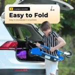 Zupapa Electric Scooter with Seat for Kids Ages 6-12, 6" Pneumatic Tire, Up to 10 mph and 70 min Ride Time, for Riders up to 155 lbs, Removable Seat 2 Riding Styles - Image 8