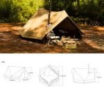 Hot Tent with Stove Jack – 4 Season Waterproof & Windproof Shelter for 1–4 People, Lightweight for Camping, Hiking, Hunting & Fishing - Image 4