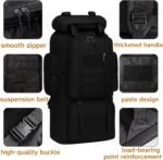 Goaste 100L Camping Hiking Backpack, Molle Military Tactical Rucksack, Waterproof Large Travel Daypack, Adjustable Survival Hunting Sports Bag for Men and Women Hiking, Camping, Touring(Black) - Image 6