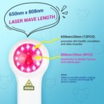 Mibest Cold Laser Therapy Device for Vet - Red Light Therapy for Dogs and Cats - Infrared Light Therapy Targets Joint and Muscles - Pain Relief, Arthritis, Spinal, Wound Healing (4x808nm + 12x650nm) - Image 3