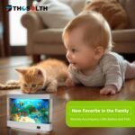 Fake Fish Tank Baby Aquarium Toy - Mini Crib Aquarium Lamp. Artificial Fish Lamp Aquarium - Virtual Ocean Moving Fish Night Light for Bedroom Décor. Gift for Kids and Cat Lovers - Image 5