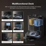 roborock QV 35S Robot Vacuum and Mop, All-in-one Vacuum Cleaner, 10,000Pa Powerful Suction, Self Emptying & Refilling, Self Mop Washing & Air Drying, Anti-Tangle Brushes for Home, Pet Hairs, Black - Image 4