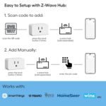 Z-Wave Dimmer Plug 800 Series Zwave Smart Plug，Dimmable Outlet Built-in Repeater Range Extender，Z-Wave Hub Required, Compatible with Smartthings, Alexa and More,FCC and ETL, 200W - Image 3