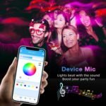 TJOY 130ft Bluetooth LED Strip Lights, RGB Color Changing, Music Sync, App Control, Indoor Usage, 5050 SMD, 2 Rolls, for Bedroom Kitchen TV Party (APP+Remote +Mic) - Image 4