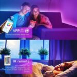 TJOY 130ft Bluetooth LED Strip Lights, RGB Color Changing, Music Sync, App Control, Indoor Usage, 5050 SMD, 2 Rolls, for Bedroom Kitchen TV Party (APP+Remote +Mic) - Image 5