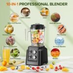 Blender, Blender for Smoothies with 68Oz. Pitcher, 27Oz. Grinder and 20Oz. To-go Cup, 28000 RPM Countertop Blenders for Kitchen, Ice Crushing, Frozen Fruits - Timing Setting, Speed Adjustable - Image 3