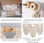 Achart Macrame Wall Hanging Large- Boho Wall Decor- large wall art- Wall Decor Living Room- Macrame Tapestry Boho Decor for Bedroom (Wooden Bead) - Image 5