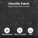 Modular Sectional Sofa, 107.5" L Shaped Comfy Cloud Couch with Deep Seat, Boneless Sectional Couch for Living Room, 3 Seat Modular Sofa with Chaise, No Assembly Required, Black Chenille - Image 4
