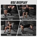 Weight Bench Press, Adjustable Workout Benches for Home Gym Dumbbell Exercise, 880 LB Stable Incline Decline Bench for Full Body Workout, 2 Sec Fast Folding Strength Training Sit up Bench - Image 7