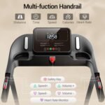 CURSOR FITNESS Home Folding Treadmill with Pulse Sensor, 2.5 HP Quiet Brushless, 7.5 MPH, 265 LBS Capacity - Image 3