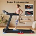 CURSOR FITNESS Home Folding Treadmill with Pulse Sensor, 2.5 HP Quiet Brushless, 7.5 MPH, 265 LBS Capacity - Image 6