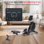 Home Water Rowing Machine - 380 LBS Weight Capacity. Digital Monitor Tracks Workout Data, Ergonomic Seat Ensures Comfort. App-Enabled for Guided Training - Image 3