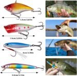 155 Pcs Fishing Lures Kit with Tackle Box Include Fishing Hooks, VIB, Minnow, Spoons, Soft Baits, Weights and Other Accessories, Fishing Gear Gift for Men Bass Freshwater - Image 3