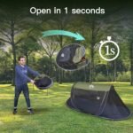 Night Cat Pop-up Mosquito Tent: 1 Person Camping Tent with Bug Screen Net Adults Fits with Camping Cot (Excluded) - Image 3