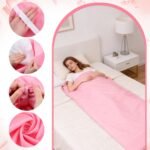 Self Tan Sleep Sack Travel Body Self Tanners Breathable Adult Sleep Sack Lightweight Adult Sheet Protector Reusable Sleeping Bag for Bed Travel Camping Hotel Business Trip (Pink) - Image 4