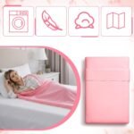 Self Tan Sleep Sack Travel Body Self Tanners Breathable Adult Sleep Sack Lightweight Adult Sheet Protector Reusable Sleeping Bag for Bed Travel Camping Hotel Business Trip (Pink) - Image 5
