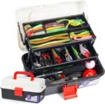 3 Layers Tackle Box with Tackle Included, 321Pcs Fishing Lures Kit Contains Pliers, Crankbait, Hooks, Weights & Accessories, Fishing Gear Bait Lure Gifts for Men Bass Freshwater (White Black) - Image 2